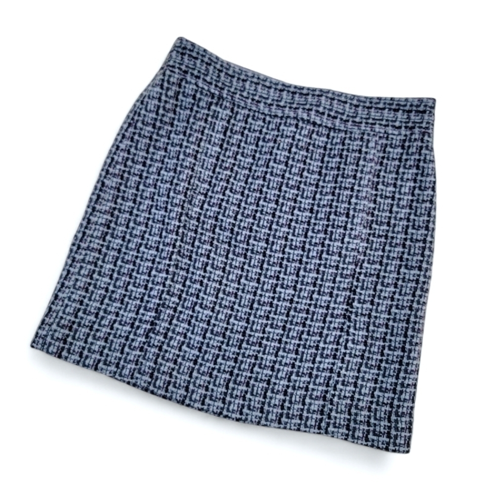 LOFT Gray and Black Tweed career Skirt Size 0